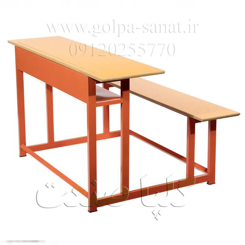 میز و نیمکت دانش آموزی سه نفره ساده میز و نیمکت دانش آموزی سه نفره ساده